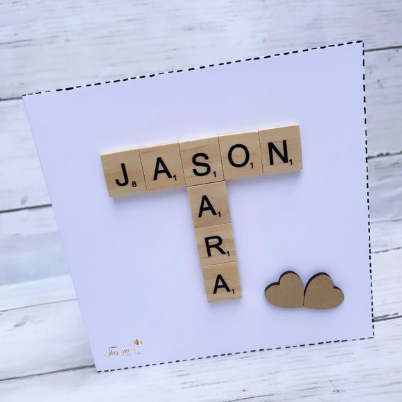 Wedding Scrabble Card