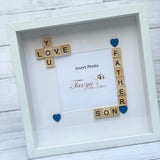 Father and Son Scrabble Photo Frame