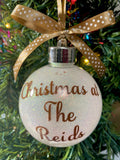 Personalised Christmas Glitter Family Bauble