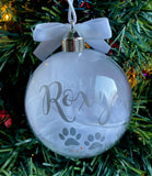 Personalised Pet Photo Feather Bauble