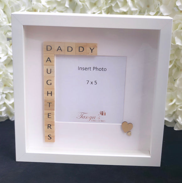 Daddy and Daughters Scrabble Photo Frame