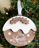 Personalised Christmas Pudding Ornament