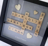 Scrabble Names Family Photo Frame