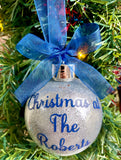 Personalised Christmas Glitter Family Bauble