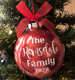 Personalised Family Christmas Bauble