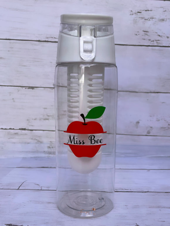Personalised Teacher Apple Bottle